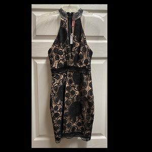 Black and nude dress